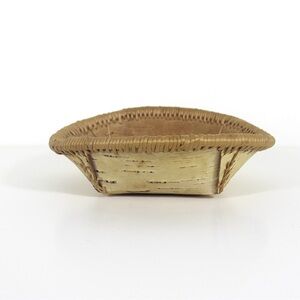 Vintage Birch Bark Bowl or Basket, Handmade, Hand Stitched, Fruit Bowl, Holiday